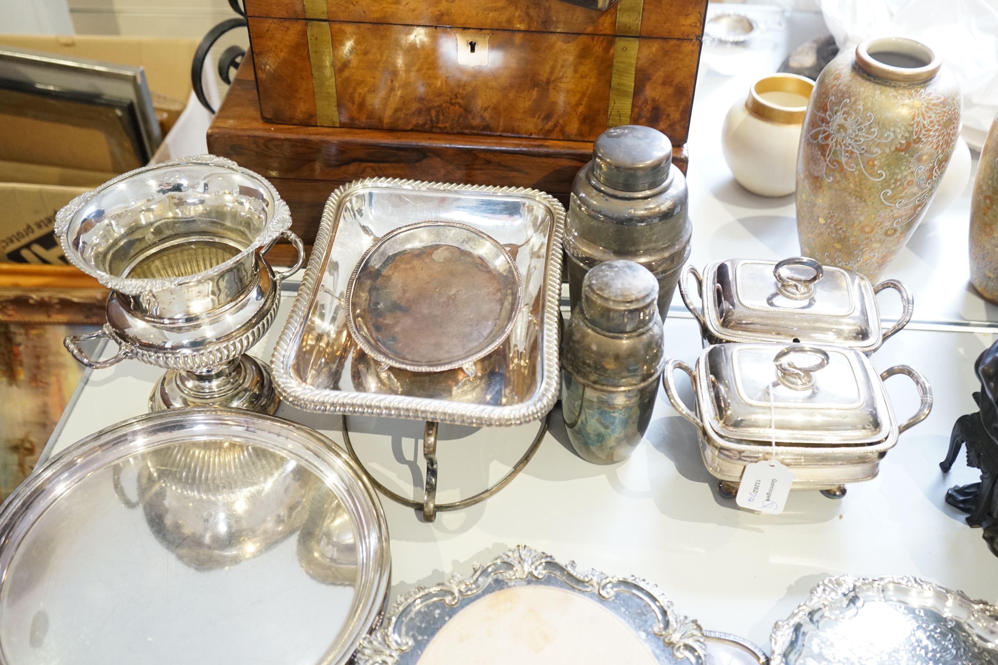 A quantity of assorted plated wares